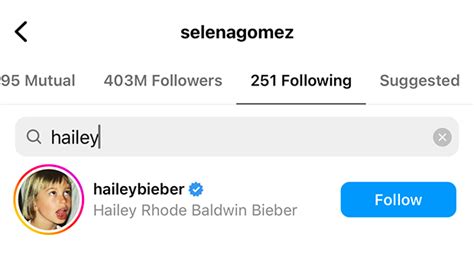 Selena Gomez Follows Hailey Bieber On Instagram After Defending Her ...