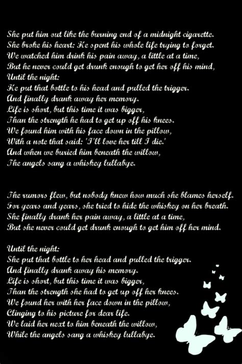 LYRIC | Whiskey Lullaby by Brad Paisley and Alison Krauss Lullaby ...