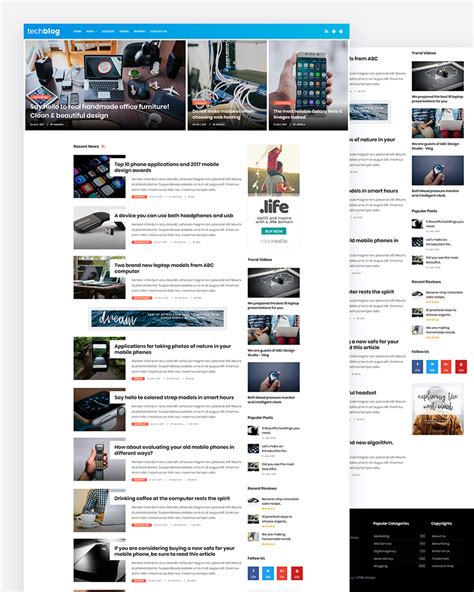 Tech Blog - Free Tech News Blog Responsive Website Template