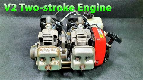 Build A 2 Cylinder In-line Two-stroke Engine - YouTube