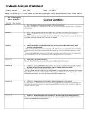 Prufrock Analysis Jack 12C.docx - Prufrock Analysis Worksheet Student ...