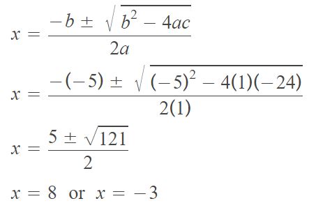 Solving Quadratic Equations by Quadratic Formula