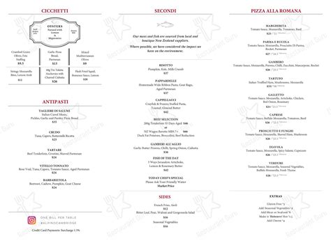 Menu at Alpino Cambridge pizzeria, Cambridge