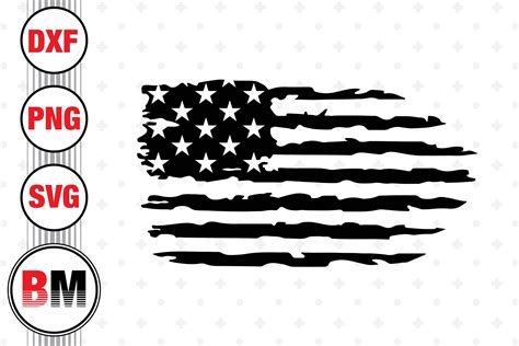 Distressed American Flag SVG, PNG, DXF Files By Bmdesign | TheHungryJPEG