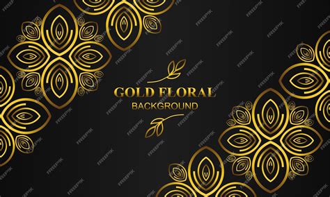 Premium Vector | Elegant gold floral background with floral and leaf ...