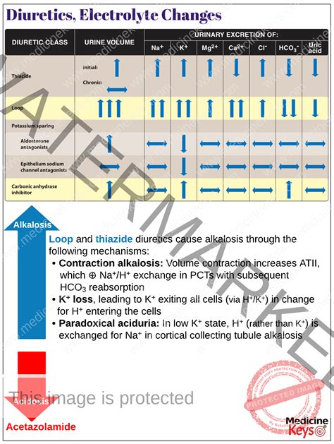 Diuretics, electrolyte changes - Medicine Keys for MRCPs