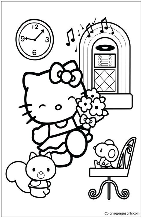 Hello Kitty Friends Coloring Page Printable | Images and Photos finder