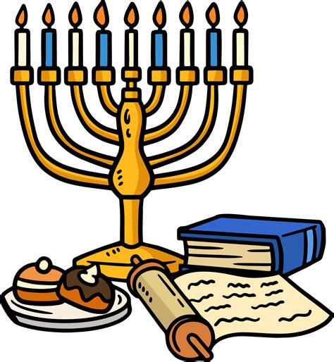 Hanukkah Menorah Cartoon Colored Clipart 12626469 Vector Art at Vecteezy