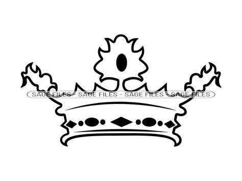 Crown Outline 4 SVG Crown Svg King Svg Queen Svg Princess - Etsy