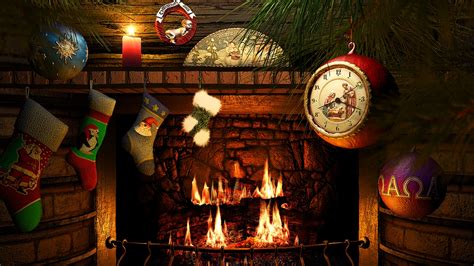 Christmas Fireplace Background Hd - 1280x720 Wallpaper - teahub.io