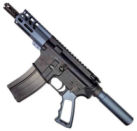 AR-15 5.56 M-LOK Micro Pistol Upper Kit 5.5" Barrel in Anodized Grey ...