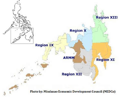 The island of Mindanao and its regions. | Download Scientific Diagram