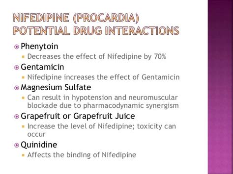 Nifedipine (procardia)