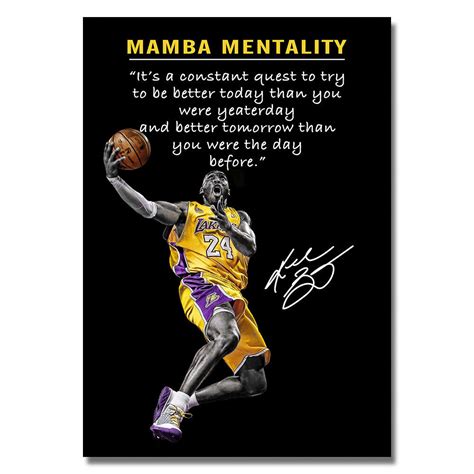 Kobe Quotes Motivational Poster Basketball Picture