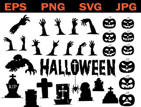 Halloween Silhouette SVG, Halloween SVG, Halloween Clipart, Halloween ...