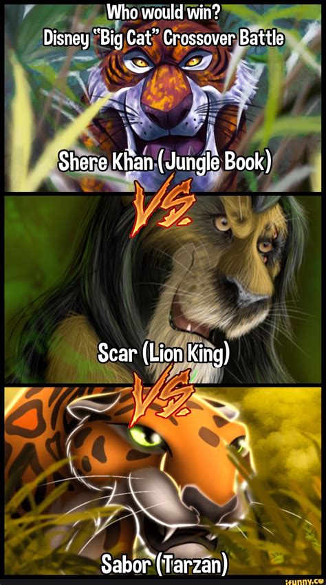 Who would win? Disney "Big Cat" Crossover Battle Shere Khan (Jungle ...