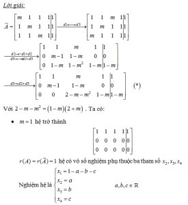Bài tập đại số tuyến tính có lời giải chi tiết - Xem hiểu luôn