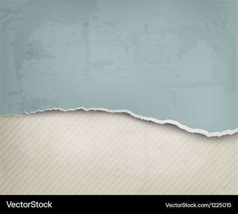 Old background with ripped paper and wall Vector Image