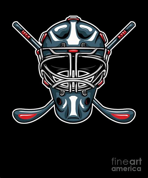 Ice Hockey Mask Sports Ice Hockey Player Gift Digital Art by Thomas ...