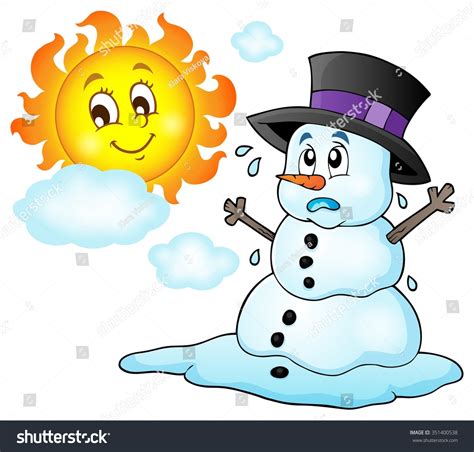 Melting Snowman Theme Image 1 Eps 10 Stock Vector (Royalty Free ...