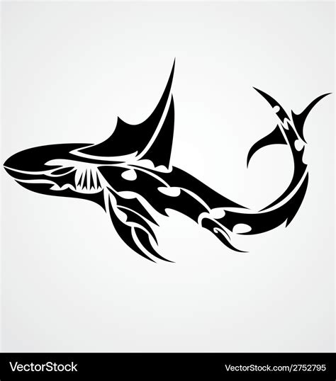 Shark tattoo design Royalty Free Vector Image - VectorStock