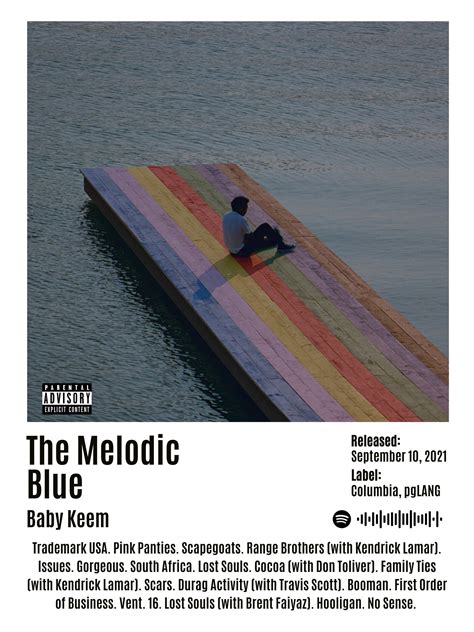 Baby Keem the Melodic Blue Album Minimal Print Poster - Etsy