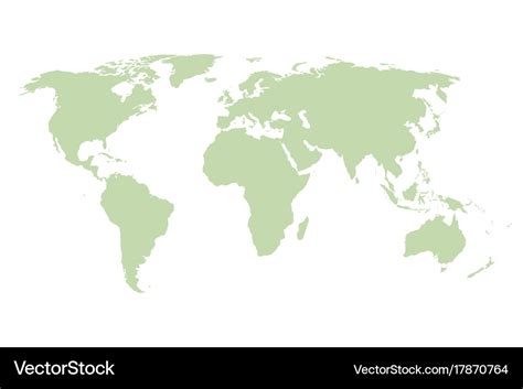 World map green template Royalty Free Vector Image