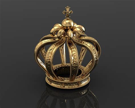 STL 3D model of Royal Crown / CAD file for 3D printing/CNC