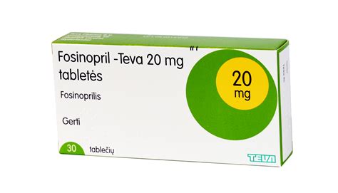 Fosinopril TEVA 20mg tabletės N30