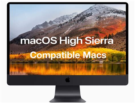 MacOS High Sierra Compatible Macs List