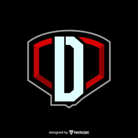 e-sport logo letter d free vector