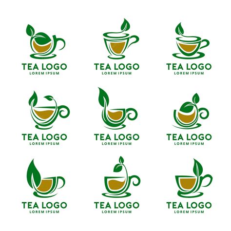 Premium Vector | Tea cup logo design set