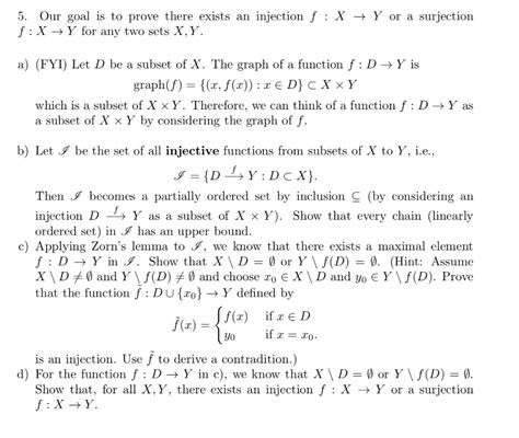 Solved + Y or a surjection 5. Our goal is to prove there | Chegg.com