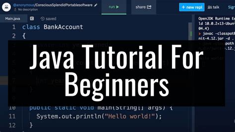 Java Tutorial For Beginners - YouTube