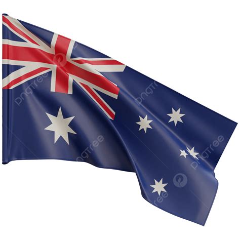 Australia Flag Waving, Australia Flag With Pole, Australia Flag Waving ...