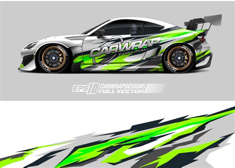 5 Racing Car Wrap Design Vector Bundle Gráfico por Blackwrapz ...