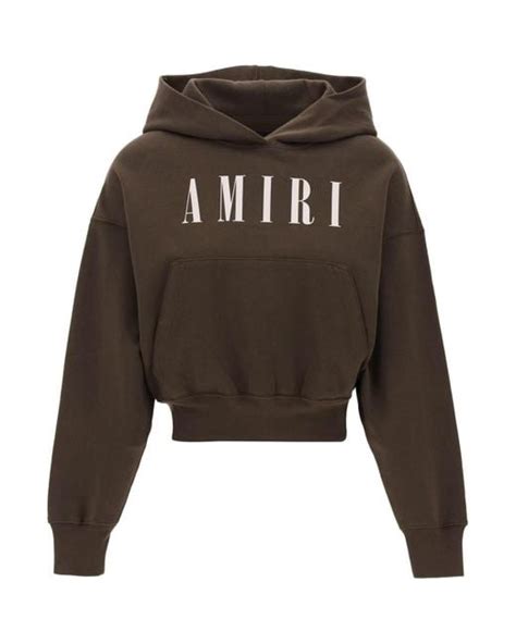 Amiri Cropped Hoodie With Core Logo in Black | Lyst