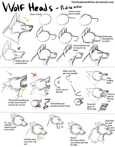 How I draw wolf heads by TheShadowedGrim.deviantart.com on @deviantART ...