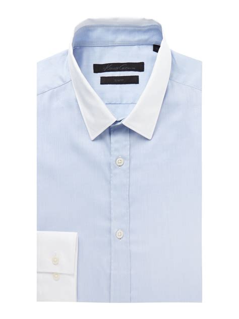 Kenneth cole Benedict White Collar And Cuff Shirt in Blue for Men ...