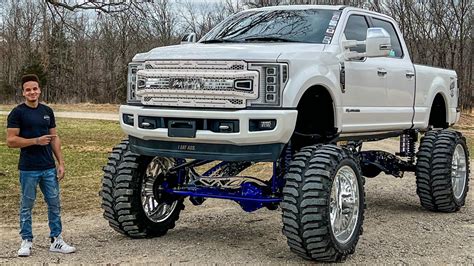 Bryce’s NEW LIFTED F250 Sema Truck on SUPER RARE 28x18s & 44” BOGGERS ...