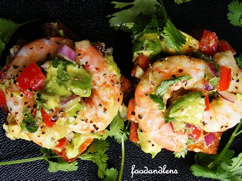 Food and lens: Shrimp and Avocado Toast.