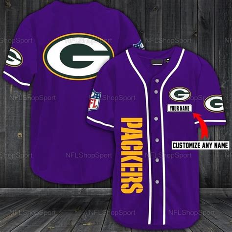 Green Bay Packers NFL Baseball Jersey - Meteew