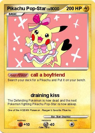 Pokémon Pikachu Pop Star 3 3 - call a boyfriend - My Pokemon Card