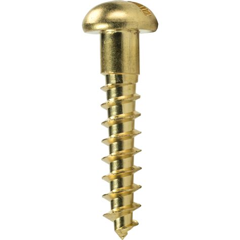 #2 Round Head Slotted Drive Wood Screws Solid Brass All Lengths In ...