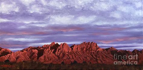 The Organ Mountains of New Mexico at Sunset Painting by Martha Arnold