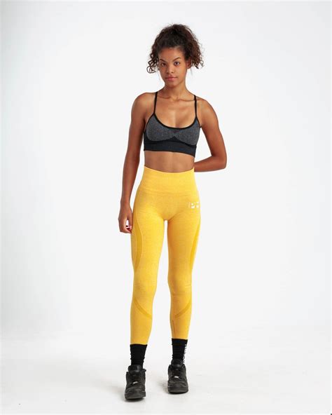 Sculpt Seamless Leggings Yellow - PM Sportswear