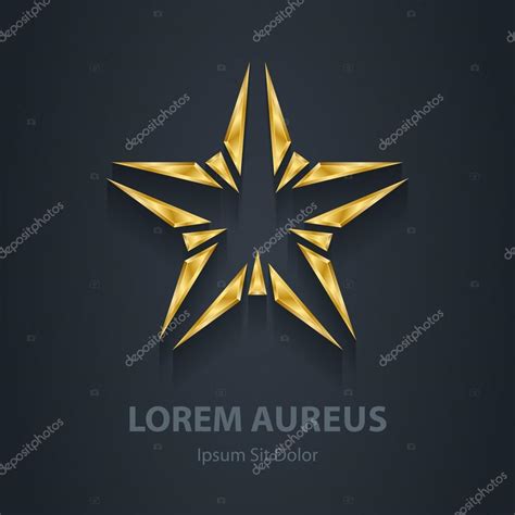 Gold star logo. — Stock Vector © thebackground #65074833