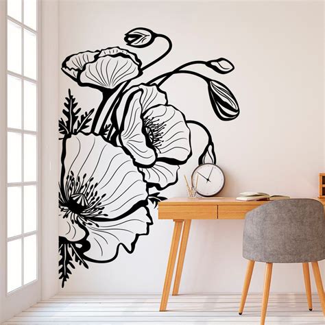 Flower Wall Stickers, Vinyl Wall Stickers, Vinyl Wall Art, Wall Murals ...