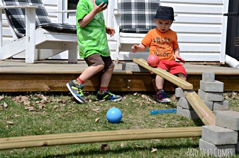 DIY Ball Run for Kids: Building with Loose Parts in the Backyard | And ...