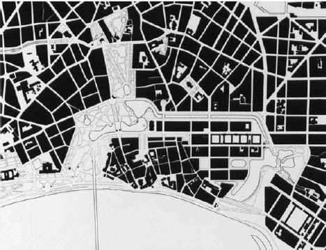 Mapping and analysis study of Düsseldorf. Figure/ Ground plan (Wayne ...